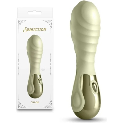 Вибратор с вълнообразна текстура, 13, 8см. - Seduction Chloe Cream (NSTOYS1108)