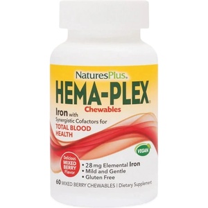 NaturesPlus HEMA-PLEX Chewable Tabs [60 Дъвчащи таблетки]