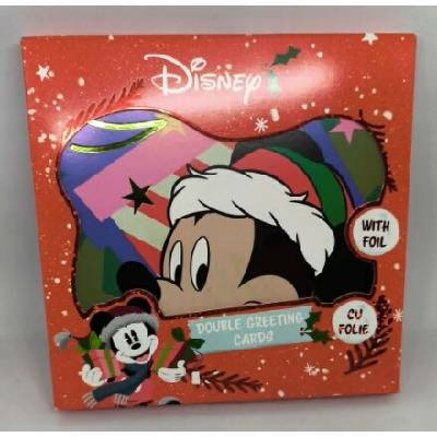 DVOJKARTKY NA VIANOCE S OBÁLKAMI. SADA 8 KUSOV Mickey Mouse