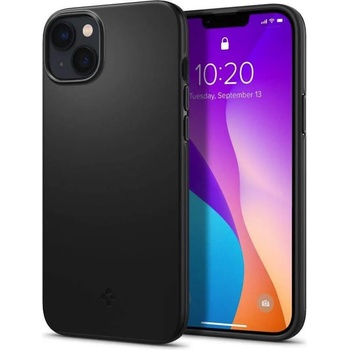 Spigen Thin Fit Case - качествен тънък матиран кейс за iPhone 14 (черен)