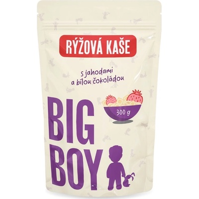 Big boy Rýžová kaše s příchutí jahod v bílé čokoládě Eko 300 g – Zbozi.Blesk.cz