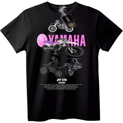 NOONEBRAND Тениска Каскадьор Yamaha DT175 - 2XL, Black