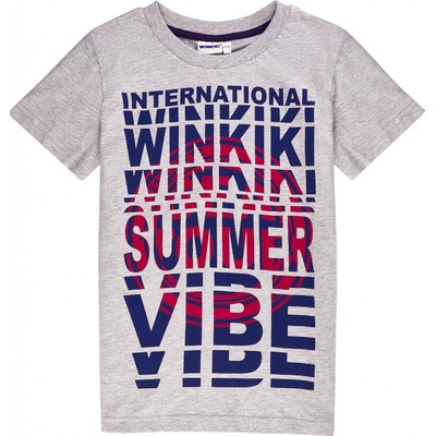 Winkiki chlapecké triko WJB 01778 Světle šedý melír