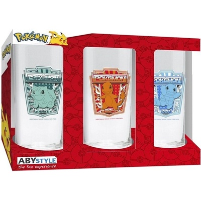 Sklenička Pokemon - Kanto Starter's, 0,29 l
