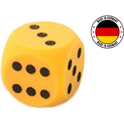 Hanus Pěnová kostka 16x16 černé tečky Žlutá