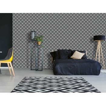 DIMEX ART s. r. o Луксозна флизелинова тапета сив модерен абстракт