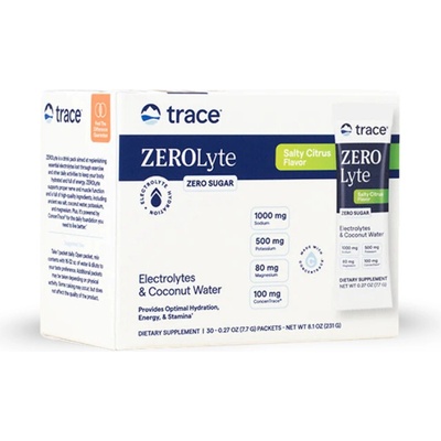 Trace Minerals ZeroLyte Salty Citrus Elektrolyty citrón 231 g