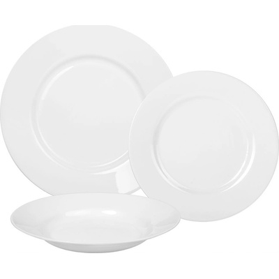 Luminarc Komplet JÍDELNÍ SERVIS 6 osob Plumi Everyday BÍLÝ 18 ks