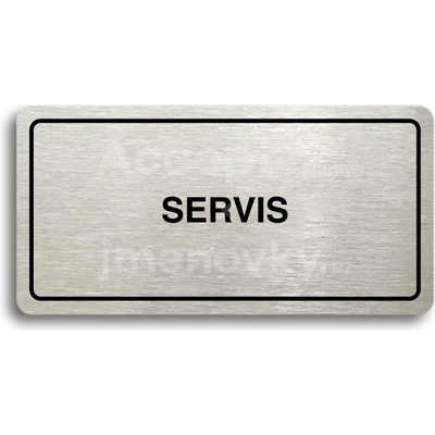ACCEPT Piktogram SERVIS - stříbrná tabulka - černý tisk