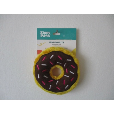 ZippyPaws mini donutz čokoládový s pískátkem 13 cm