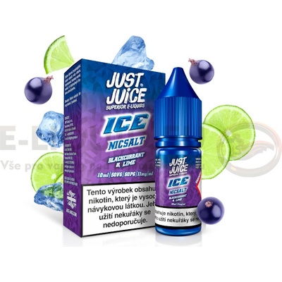 Just Juice Salt ICE Blackcurrant & Lime 10 ml 11 mg