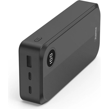 Hama Външна батерия 20000 mAh, 3 изхода: 2 x USB-C, 1 x USB-A, черна (HAMA-201755)