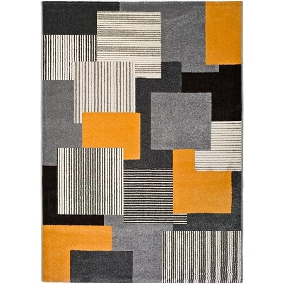 Universal Сив и оранжев килим Leo Square, 140 x 200 cm - Universal (65479)