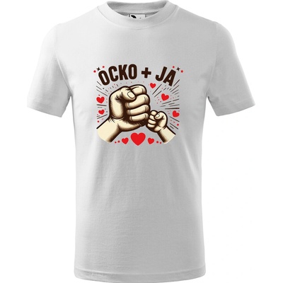 Handel detské tričko Ocko + ja biela