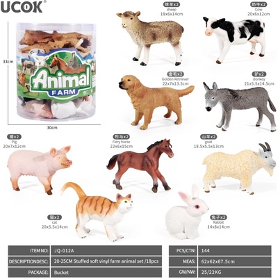 JOKO Dětská sada zvířat farmac 18 figurek