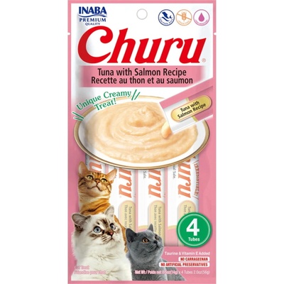 CHURU Cat Tuna with Salmon pyré z tuniaka a lososa pre mačky 4 x 14 g