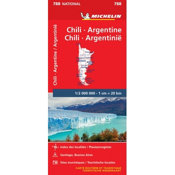 Michelin vydavatelství mapa Chile, Argentina 1:2 mil.
