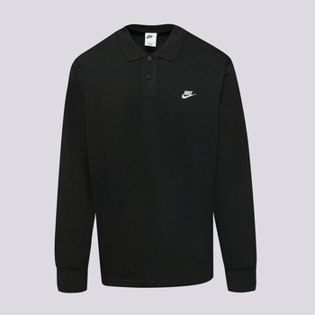 Nike Тениска Тип Поло M Nk Club Knit Ls Тениска Ти мъжки Дрехи Тениски FQ3417-010 Черен L (FQ3417-010)