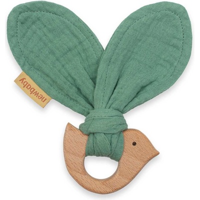 New Baby detské hryzátko s vtáčikom Bird white