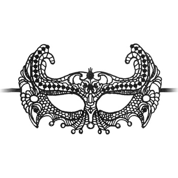 Image 1 of Ouch! Empress Black Lace Mask Black