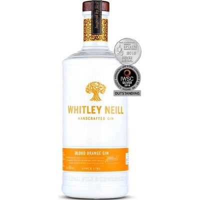 Whitley Neill Blood Orange Gin 43% 1 l (holá láhev)