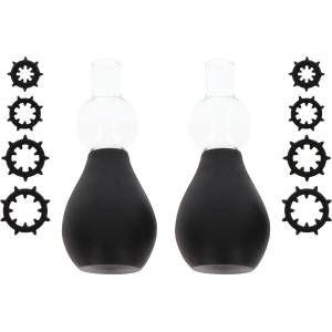 TABOOM Nipple Enlargers with 8 Rings Black