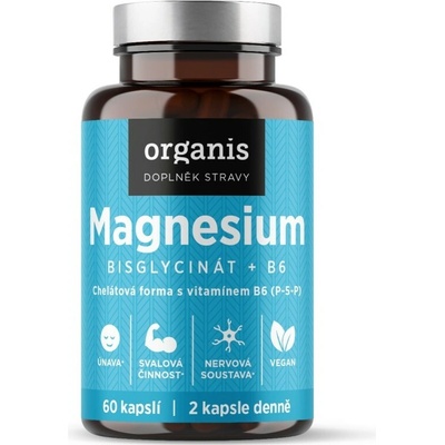 Organis Magnesium Bisglycinát+B6 60 kapslí