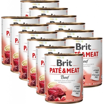 Brit Paté & Meat Dog Beef 12 x 800 g