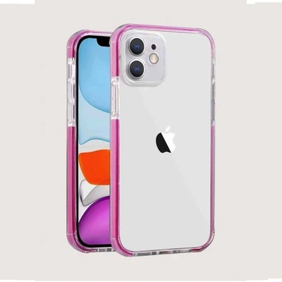DEVIA Super Series Case - хибриден удароустойчив кейс за iPhone 13 (розов-прозрачен)
