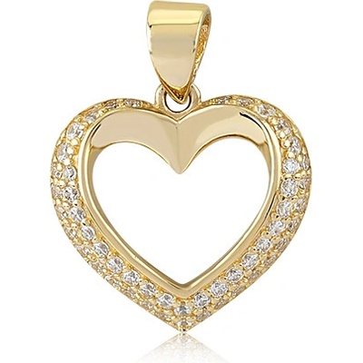 Lillian Vassago Zlatý přívěsek se zirkonem Srdce LLV06 GP126
