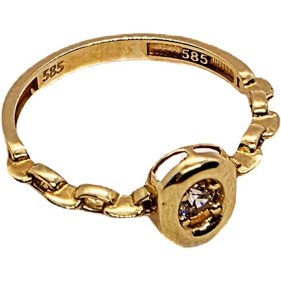 VipGold Златен годежен пръстен 1.91 гр (pr001)