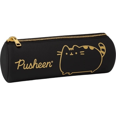 St. Majewski Цилиндричен несесер St. Majewski Pusheen - Gold, 1 цип