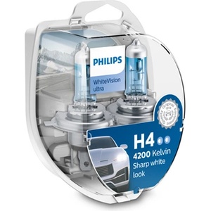Philips Крушка, фар PHILIPS H4, 12V, 60/55W, 4200K, 1560lm, 2 бр