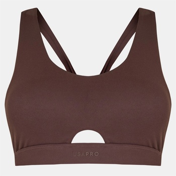 USA Pro Twist Back Bra Womens - Espresso