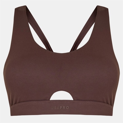 USA Pro Twist Back Bra Womens - Espresso