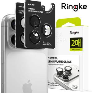 Ringke Протектор за камера за iPhone 18 Pro / iPhone 18 Pro Max - Camera Lens Frame Glass (2 pack) - Ringke - Прозрачен