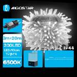 Aigostar - LED външен коледен гирлянд 200xLED/8 функции 23m IP44 студено бяло (AI0451)