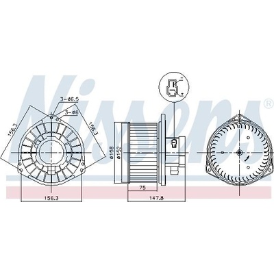 vnitřní ventilátor NISSENS 87531