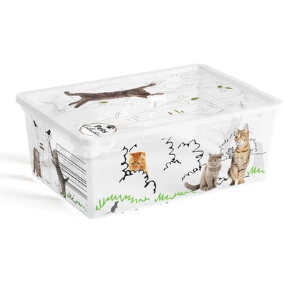 KIS Бяла пластмасова кутия за съхранение с капак 37x26x15 cm C Box Style - KIS (247180)
