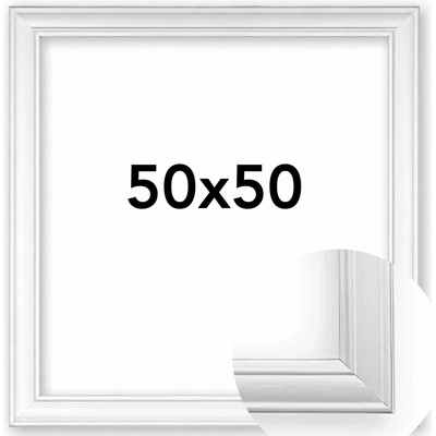 Fotorámeček 38 Rozměr: 50 x 50 cm, Barva: Bílá, Typ zasklení: Plexi
