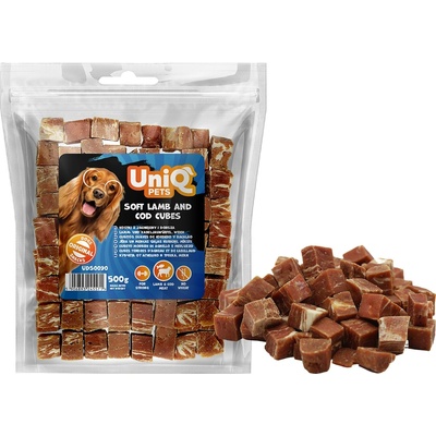 aiko UNIQ PETS Mozvé jehněčí kostky s treskou měkké 500 g