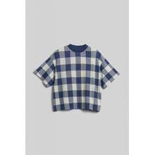 Woolrich TRIČKO AMERICAN CHECK TEE modrá