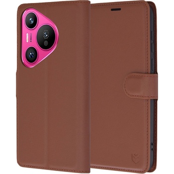Techsuit Leather Folio puzdro pre Huawei Pura 70 – hnedé