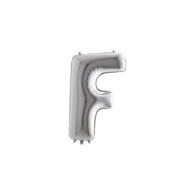 GRABO fóliový balónek PÍSMENO STŘÍBRNÉ F 102cm,40" nafukovací