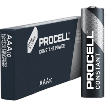 Duracell Алкална батерия LR03 1, 5V AA 10pk опаковка CONSTANT MN2400 PROCELL (PROCELL-LR03-10PK-CON)