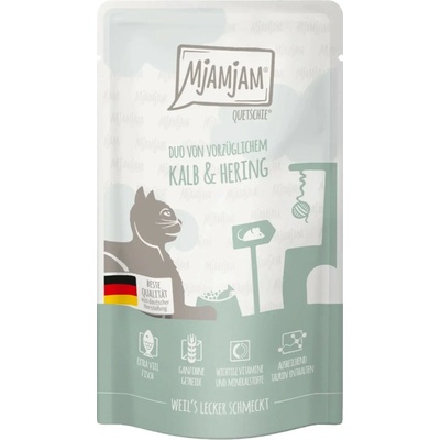 MjAMjAM Quetschie Duo z prémiového telecího masa a sledě 125 g