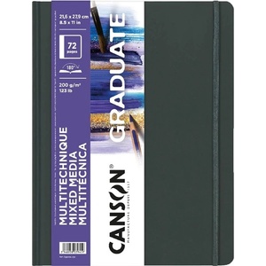 Canson Graduate Mixed Media 21, 6x27, 9 cm, вертикална, 200 g/m2, залепена бяла хартия за рисуване C31200L032 (C31200L032)