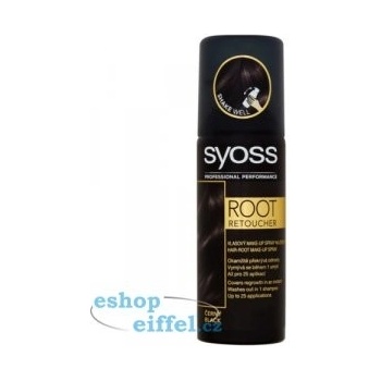 Syoss Root Retoucher tónovací barva na odrosty ve spreji Black 120 ml