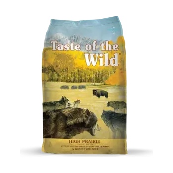 Taste of the Wild High Prairie Canine with Bison & Venison - суха храна без зърнени култури за кучета с протеини от бизон и елен за поддържане на здравето и енергията