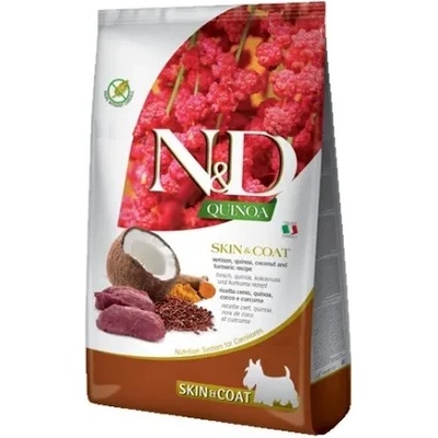 Farmina N&D Quinoa Dog Skin & Coat Vension AD Med & MAXI- суха храна за израснали кучета от среди и едри породи за здрава кожа и козина. 7кг